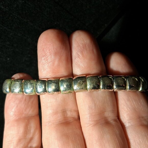 Napier Pineapple Earrings, Elastic Bracelet, Silver/Gold Toned Hoop Earrings - Picture 8 of 9